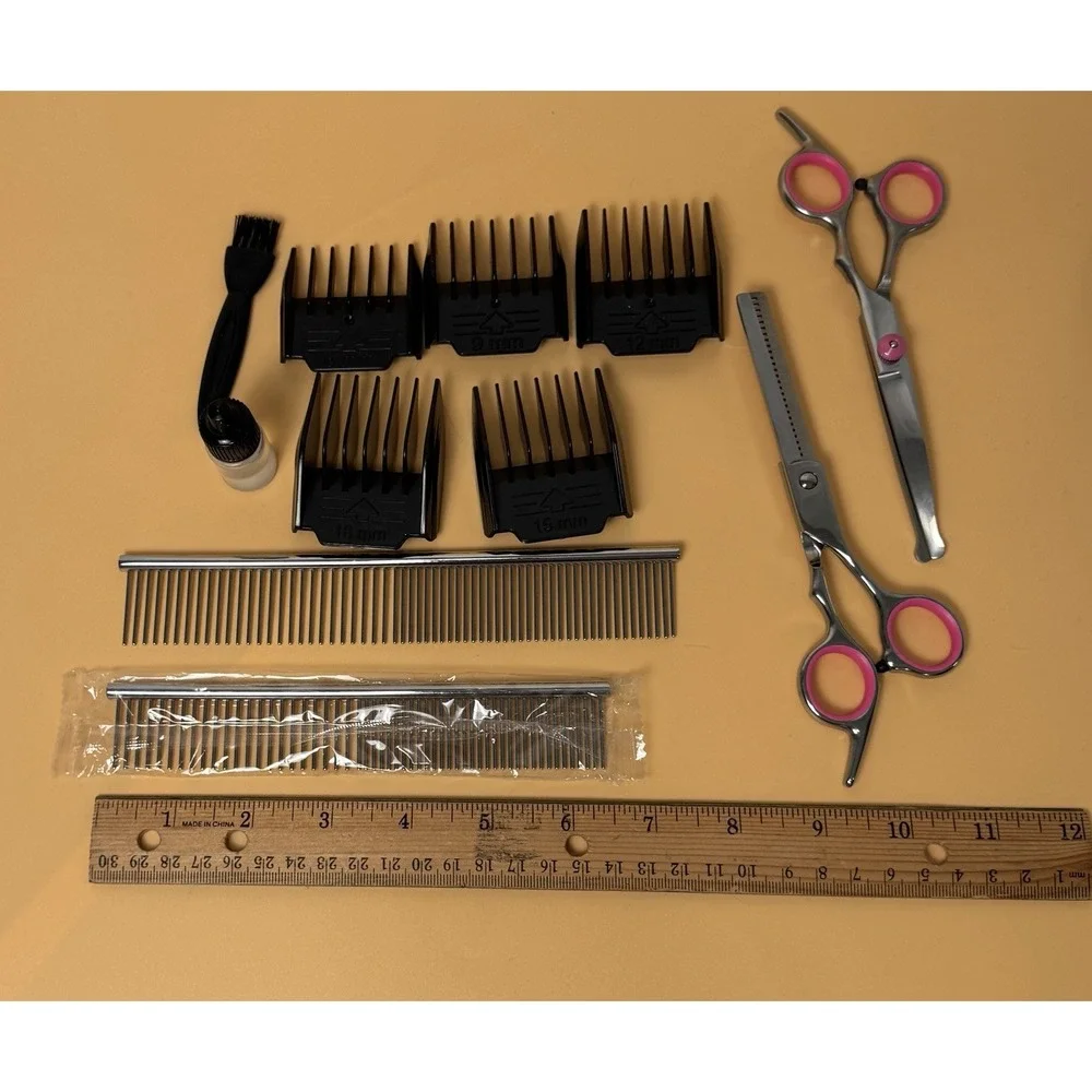 Oneisall Dog Grooming Replacement Parts: Combs, Scissors, Clipper Blades